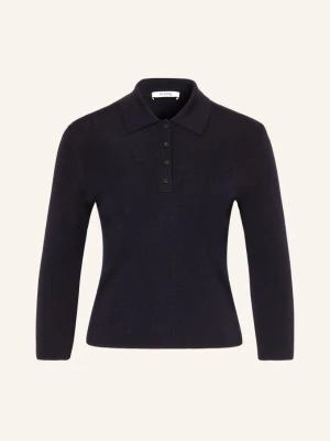 Cos Dzianinowa Koszulka Polo Z Rękawem 3 / 4 blau CZARNY