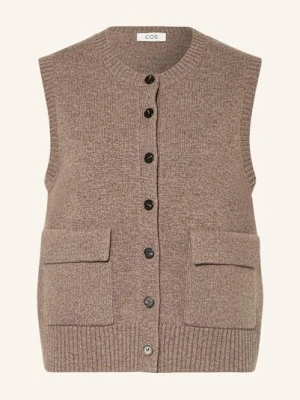 Cos Kamizelka Z Dzianiny grau