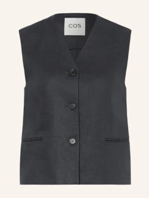Cos Kamizelka Z Lnu blau