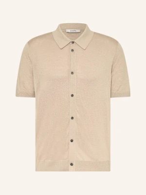 Cos Koszula Z Dzianiny Regular Fit Z Lnem beige