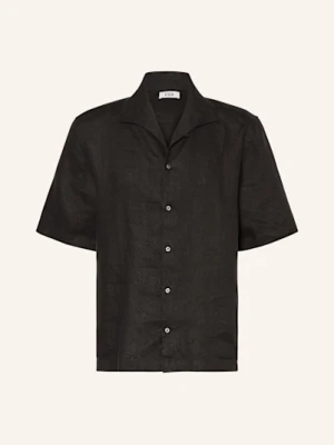 Cos Koszula Z Klapami Regular Fit Z Lnu schwarz