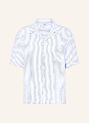 Cos Koszula Z Klapami Regular Fit Z Lnu weiss