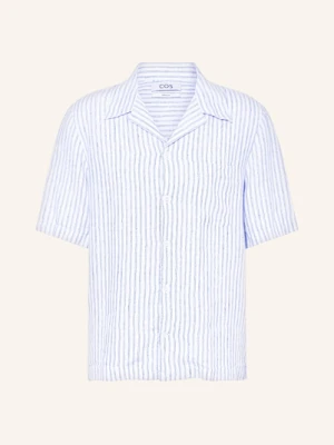 Cos Koszula Z Klapami Regular Fit Z Lnu weiss