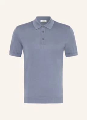 Cos Koszulka Polo Slim Fit Z Dodatkiem Jedwabiu blau
