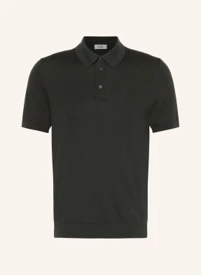 Cos Koszulka Polo Slim Fit Z Dodatkiem Jedwabiu gruen