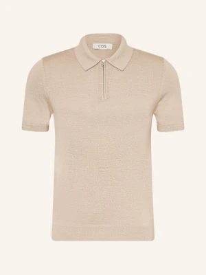 Cos Koszulka Polo Z Dzianiny Z Dodatkiem Jedwabiu beige
