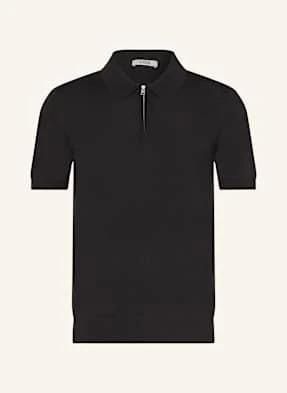 Cos Koszulka Polo Z Dzianiny Z Dodatkiem Jedwabiu schwarz