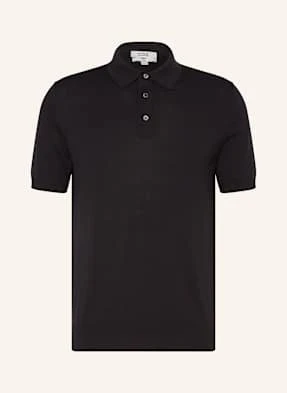 Cos Koszulka Polo Z Dzianiny Z Dodatkiem Jedwabiu schwarz