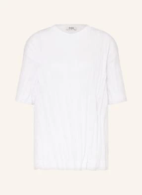 Cos T-Shirt Z Plisami weiss