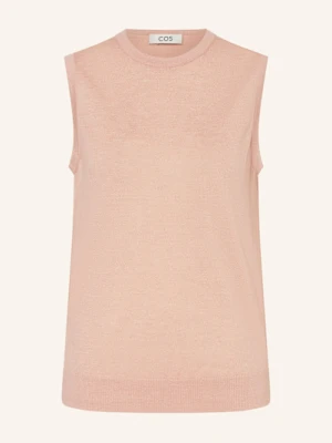 Cos Top Z Dzianiny Z Dodatkiem Lnu weiss