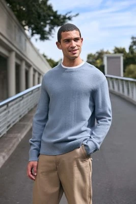 Cosy męski sweter - Blue Animal