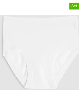 COTONELLA Pełne majtki high waist (3 pary) w kolorze białym rozmiar: 118