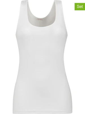 COTONELLA Topy (2 szt.) w kolorze białym rozmiar: L