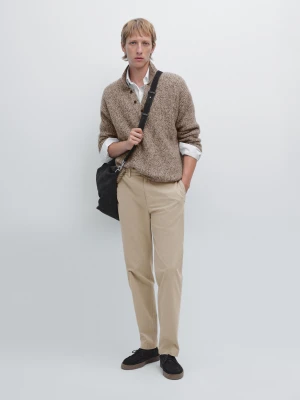 Cotton Blend Jogger Fit Trousers - Sprany - - Massimo Dutti - Male