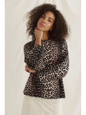 Cotton Candy Koszulka "Fjolla" w kolorze czarno-jasnobrązowym rozmiar: S