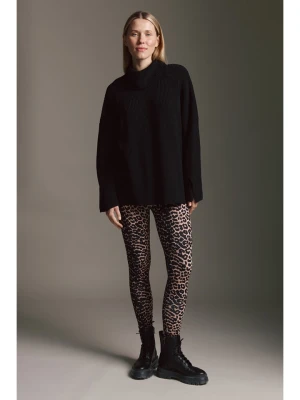 Cotton Candy Legginsy w kolorze jasnobrązowo-czarnym rozmiar: S