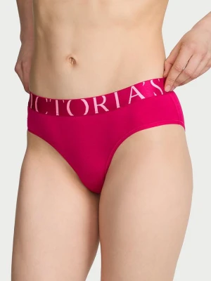 Cotton Majtki bawełniane Exploded Logo Hiphugger Victoria's Secret Różowy