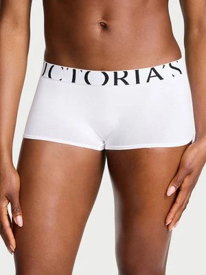 Cotton Majtki bawełniane szorty Exploded Logo Boyshort Victoria's Secret