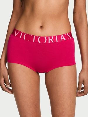 Cotton Majtki bawełniane szorty Exploded Logo Boyshort Victoria's Secret