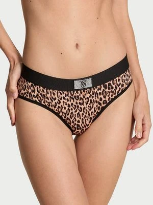 Cotton Majtki bawełniane z błyszczącym logo Shine Patch Hiphugger Victoria's Secret