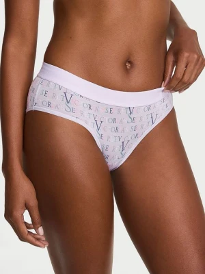 Cotton Majtki bawełniane z logo w talii Hiphugger Victoria's Secret
