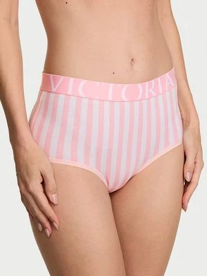 Cotton Majtki bawełniane z wysokim stanem Exploded Logo Brief Victoria's Secret
