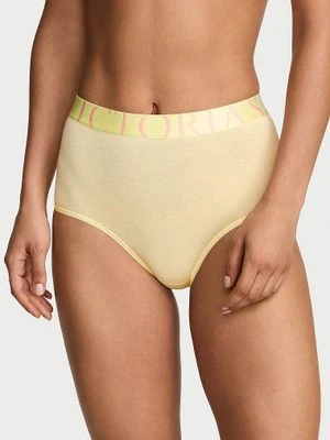 Cotton Majtki bawełniane z wysokim stanem Exploded Logo Brief Victoria's Secret
