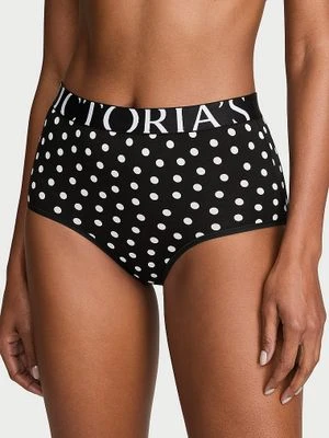 Cotton Majtki bawełniane z wysokim stanem Exploded Logo Brief Victoria's Secret