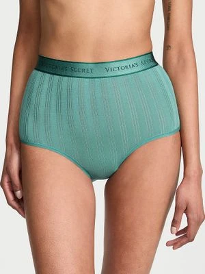 Cotton Majtki figi z modalu Ultra-Fine Logo Brief Victoria's Secret Zielony