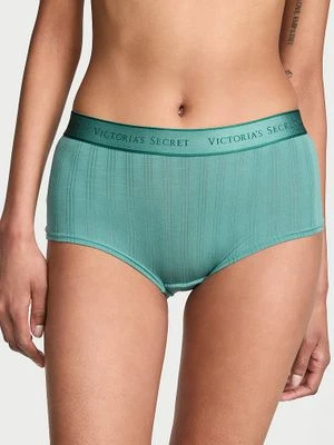 Cotton Majtki szorty z modalu Ultra-Fine Logo Boyshort Victoria's Secret