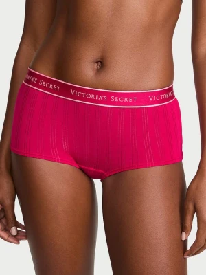 Cotton Majtki szorty z modalu Ultra-Fine Logo Boyshort Victoria's Secret Różowy