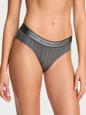 Cotton Majtki z modalu Ultra-Fine Logo Hiphugger Victoria's Secret Szary