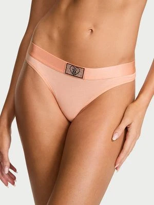 Cotton Stringi bawełniane z błyszczącym logo Heart Shine Patch Victoria's Secret