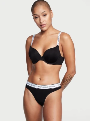 Cotton Stringi bawełniane z logo w talii Victoria's Secret