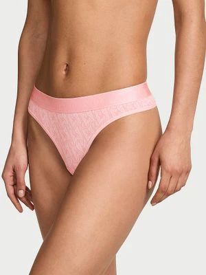 Cotton Stringi bawełniane z logo w talii Victoria's Secret