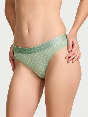 Cotton Stringi bawełniane z logo w talii Victoria's Secret