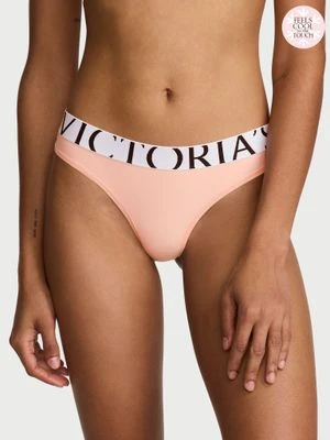 Victoria's Secret Stringi z logo Cool Różowy