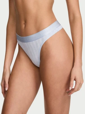 Cotton Stringi z modalu SoSoft Ultra-Fine Logo Victoria's Secret Niebieski