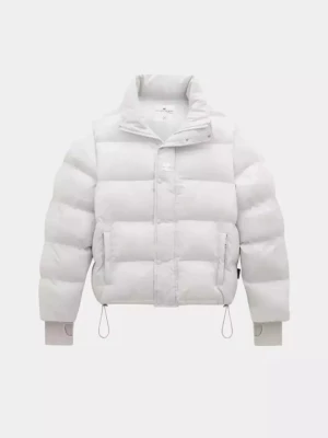 Courreges Biała kurtka Nylon Puffer