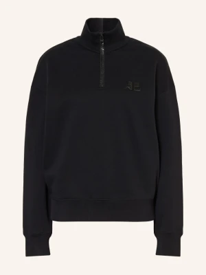 Courrèges Bluza Dresowa Typu Troyer schwarz CZARNY