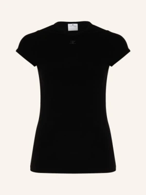 Courrèges Koszulka Z Frotte schwarz