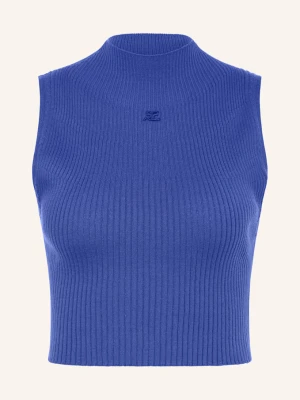 Courrèges Krótki Top blau NIEBIESKI