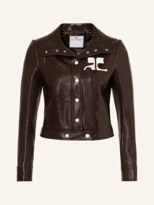 Courrèges Kurtka Imitująca Skórę braun