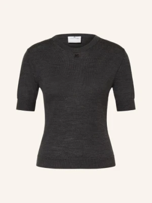 Courrèges Sweter Z Wełny Merynosowej schwarz