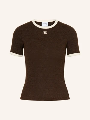 Courrèges T-Shirt Heather braun brązowy