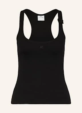 Courrèges Top schwarz