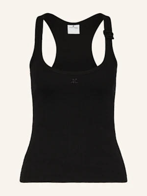 Courrèges Top schwarz