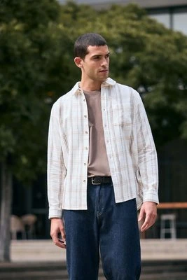 Cove męska koszula flanelowa - Beige Animal