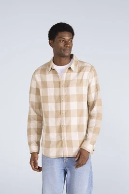 Cove męska koszula flanelowa - Cream Animal