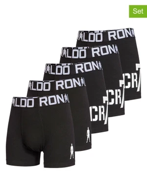 CR7 Bokserki (5 par) w kolorze czarnym rozmiar: 122-134